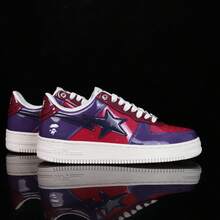 A BATHING APE Bape 休闲运动鞋,撞色星形Logo亮面休闲鞋,玫瑰紫色,男女通用 - 玫瑰紫 - 查看 8