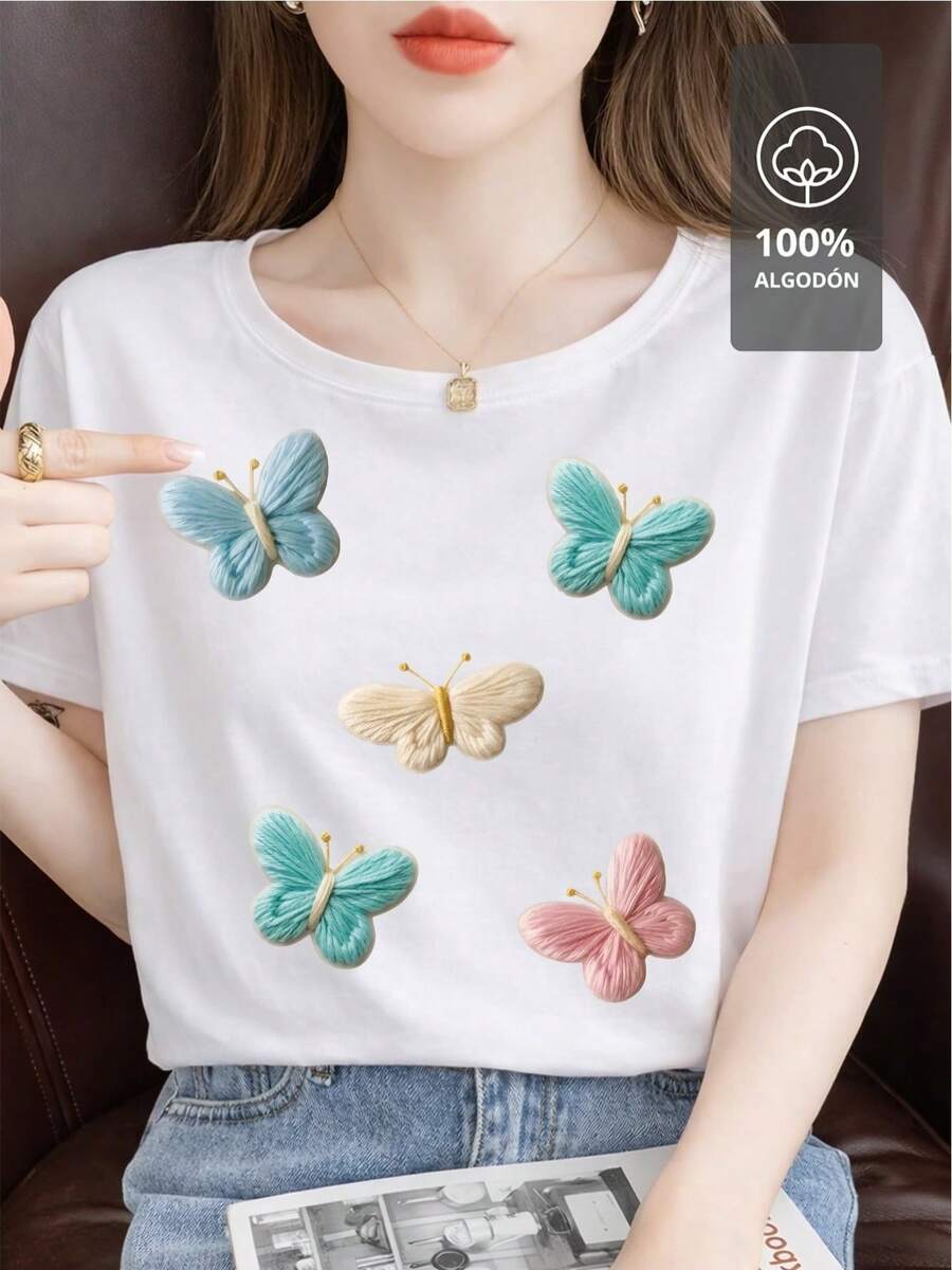 Camiseta EDICIÓN COLOR MARIPOSA| 100% - [Blanco] - Ver 1