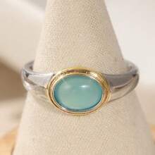 Unique Retro Oval Ring, Minimalist Versatile Unisex, Suitable For Daily Wear In Multiple Occasions - Silver - View 5