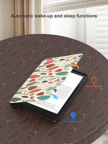 Plant Kindle Protective Case Is Suitable For Kindle 6'' 11th(2022-2024 Generation)10th 2019 Generation.Kindle Paperwhite 5/6/7th(2012-2015 Generation)10th 2018 Generation 7'' 12th 2024 Generation.6.8'' 11th 2021Generation. Stylish And Minimalist Design For E-Books. Made Of PU Leather And TPU Material.Colours - Leaves - View 4