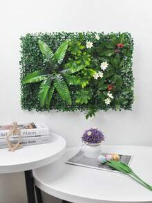 1pc Artificial Green Wall Panel, Size 40cm*60cm, Artificial Grass Wall Decor, Suitable For Garden Fence, Privacy Screen, Indoor/Outdoor Backyard Decoration, Wedding & Party - Multicolor - View 4