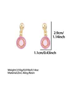Cring Coco 1pair Fashion Boho Nautical Geometric Drop Earrings For Woman Accessories New Golden Earrings For Daily Party Prom Vacation Music Festival Mother's Day Jewelry Gift - Geometry - View 3
