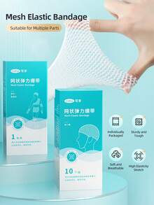 Cofoe Mesh Elastic Bandage, Breathable Elastic Mesh Bandage Roll, Tubular Elastic Bandage For Wound Dressing Fixation, Gauze Pad Fixation, Dressing Holder, Home First Aid, Head, Arm, Leg, Wrist, Knee Support Use - View 3
