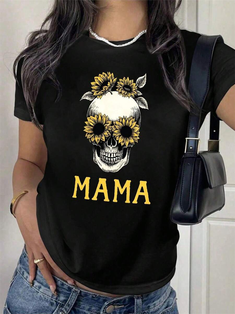 Camiseta transpirable, talla grande, para mujer, suave y agradable al tacto, con mangas cortas y diseño de hombros expuestos, ropa para actividades al aire libre. - Negro - Ver 1