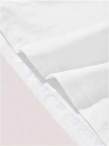 Women's T-Shirt, 100% Cotton, Short-Sleeved T-Shirt With Heart Print For Women, European And American Style - Sporty And Casual, Simple And Athletic, 95% Polyester Fiber, 5% Spandex, 180g, Printed Design, Suitable For All Seasons, Comfortable And Breathable, Fashionable And Versatile, Easy To Match, Elegant And Simple. Plain White T-Shirt - 白色 - 查看 4