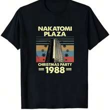 Printed T-Shirt For Men And Women - Black - View 1