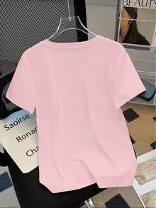 Edición Limitada; Camiseta% Algodón para Mujer; Blusa Blanca con Estampado de Perro y Corazón; Camiseta Casual de Corte Holgado; Transpirable y Absorbente de Sudor; Cuello Redondo y Manga Corta; para Primavera, Verano y Otoño; Ropa de Dormir Cómoda para Mujer; Algodón Ligero - Blanco - Ver 9
