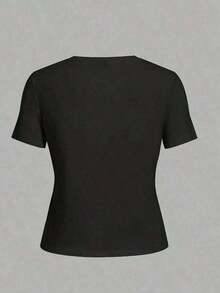 Under The RadarCamiseta Gráfica de Girasol Luna para Mujer - Cómoda de Manga Corta, Cuello Redondo, Deportiva Casual en Mezcla de Poliéster Suave, Lavable a Máquina - Perfecta para el Confort del Verano, Uso Casual |   Camiseta con Estampado de Personajes - Estilo Urbano Vintage Unisex, de Algodón, Manga Corta, Cuello Redondo - Negro - Ver 2