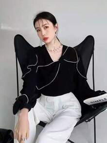 Women Blouses & Shirts - Black - View 3