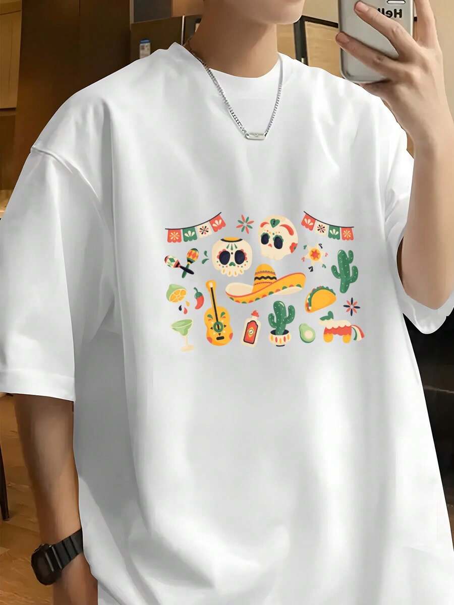 ScreenShot_2026-05-12_140941_357 (1) Camiseta Unisex De Jersey Para Adultos Con Cuello Redondo Regular Y Mangas Cortas Hecha De Fabricada Con Material Elástico, Es Fácil De Cuidar Y Se Puede Lavar A Máquina, Perfecta Para El Uso Diario. Ideal Para Atuendos Casuales - Adecuada Para Todas Las Estaciones. - Blanco - Ver 1