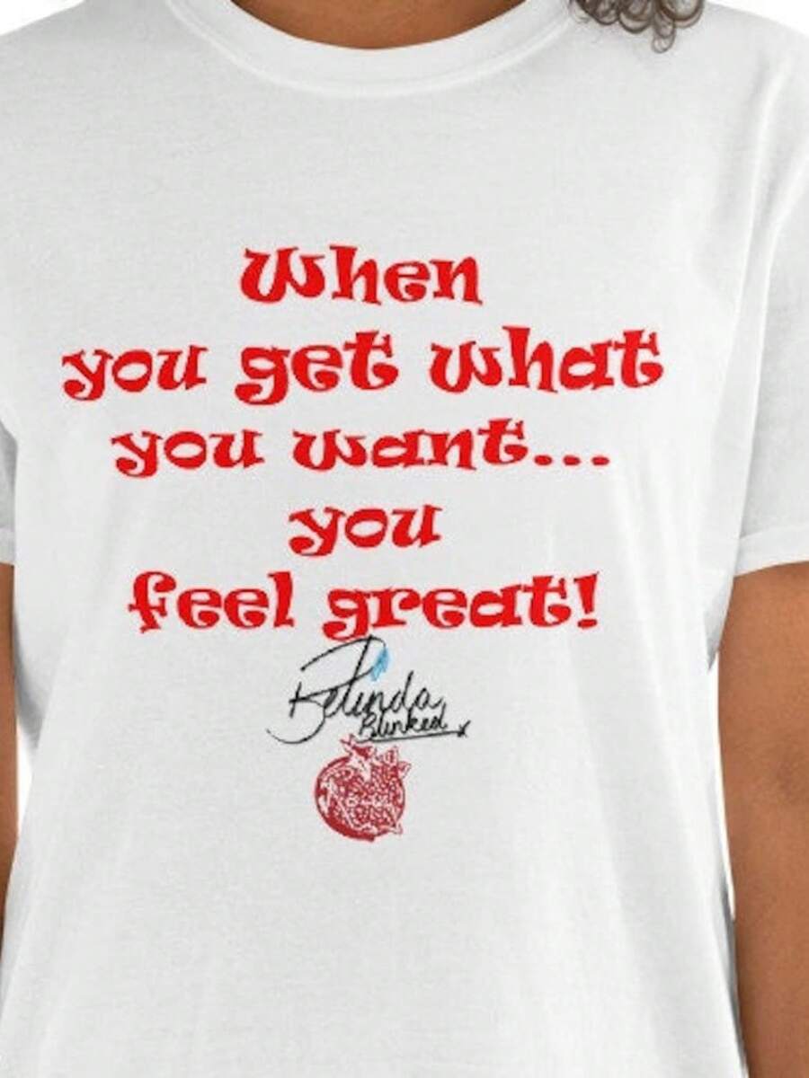 When you get what you want... Short-Sleeve Unisex-Shirt from Belinda Blinked by Flintstone. - Negro - Ver 1
