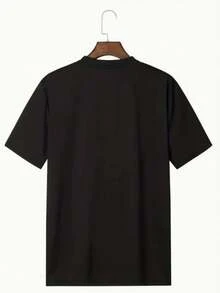 Camiseta de algodón puro para mujer, con la frase humorística "BEBO CAFÉ PARA TU PROTECCIÓN", es adecuada para un estilo casual de verano, perfecta para salidas a tomar café al aire libre o para usar en vacaciones. - Negro - Ver 8