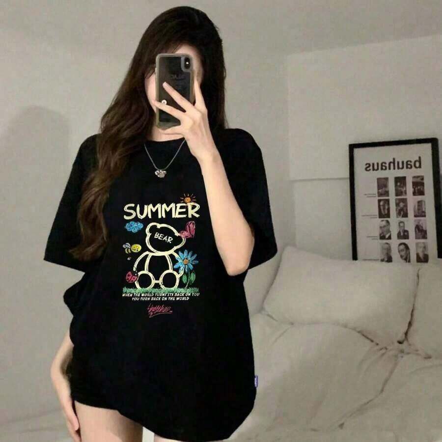 Camiseta ligera GucciS moderna, elegante y clásica atemporal de EE.UU.- LeeS/DiorSS/Gaps 100% algodón unisex - Negro - Ver 1