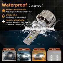 HYNBYZJ 2个H4 Canbus LED大灯灯泡 360W H7 H11 H1 9005 HB3 9006 HB4 9012 HIR2 Turbo 汽车大灯 12V 24V 车灯 - A - 查看 9