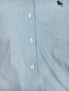 Camisa de mujer casual de manga larga a rayas con un solo abotonado - Multicolor 3 - Ver 3