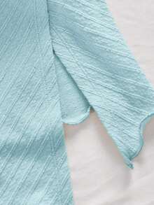 Top de tubo plisada de estilo elegante, romántico y elegante para uso diario, de color amarillo, adecuada para fiestas, vacaciones en la playa, vuelta al colegio, citas románticas, temporada de bodas, cumpleaños, Pascua, primavera/verano - Azul - Ver 5