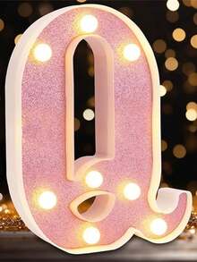 16cm 白色發光 A-Z LED 字母燈，電池供電，臥室裝飾字母夜燈，婚禮裝飾，生日派對裝飾，女孩房/兒童房裝飾字母燈，節日居家酒吧裝飾字母燈，字母燈 - 21cm粉紅色 - 查看 47