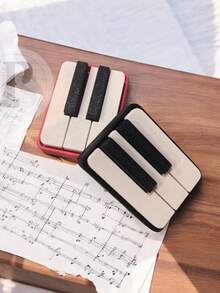 1 móc khóa hình đàn piano, bàn phím cơ 5 phím, charm treo túi xách, đồ trang trí mini để bàn hình bàn phím piano - Nhiều màu - Xem 8