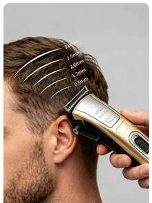 Kemei 1 máy cắt tóc điện chuyên nghiệp KM-5012, dùng trong salon, sạc nhanh, pin bền lâu, 5 mức điều chỉnh, phù hợp sử dụng tại nhà. - Nhiều màu - Xem 7