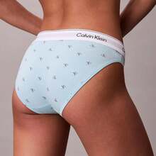 Calvin Klein Icon Cotton Modal Bikini QF8520  Thongs For Women Underwear - Diamond Logo Antarctic Blue - 查看 5
