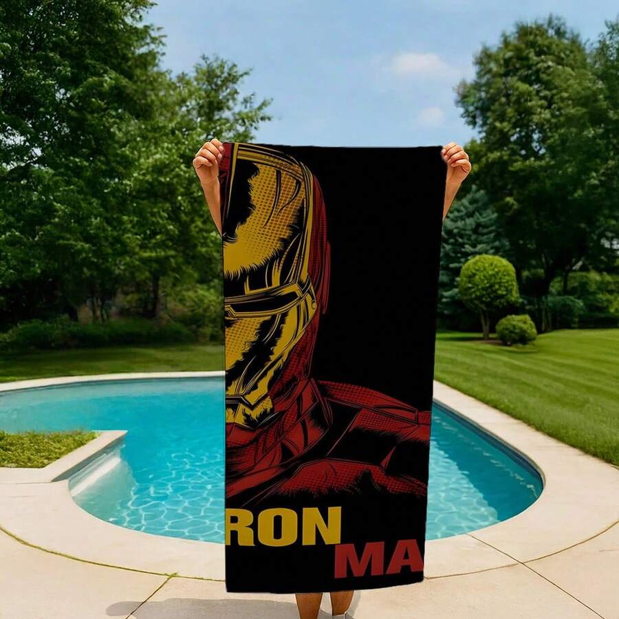 1PCS Cool I Ron Man Superhero Microfiber Beach Towel - Quick Dry Super Absorbent Bath Towel For Swimming Pool Gym Travel - Marvel Fan Outdoor Picnic Blanket Sand Free Magic Towel Accessory For Men Boys Gift - Nhiều màu - Xem 1