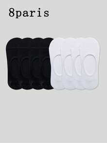 1/8 paires de chaussettes invisibles pour hommes, chaussettes décontractées à coupe basse respirantes et antidérapantes - Multicolore - Voir 16