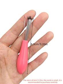 1 dụng cụ vệ sinh lược chải tóc (Kích thước: 8.5cm/3.35in) - Hồng - Xem 5