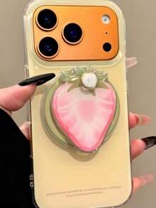 1pc Summer Magnetic Fruit Strawberry Apple Phone Holder, Ins Style Cute Phone Desktop Stand For Women, Convenient For Travel - Multicolor - View 8