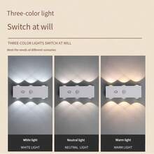 1pc Motion Sensor Night Light, Magnetic Wall Lamp, Detachable Wall-Mounted Lighting With Camera, Upward And Downward Lighting, USB Rechargeable LED Light, Wireless Stair Light, Indoor Wooden Wall Lamp - one-size - View 11