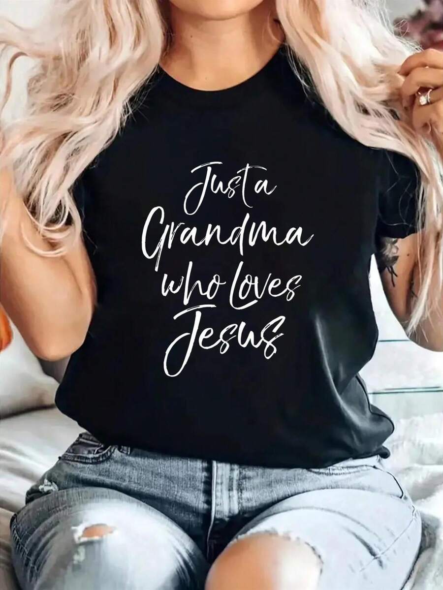 Women's Short Sleeve T-Shirt, Classic Style, Lightweight, Cool, Versatile, Summer, Elegant Design, Casual, Lightweight, For Everyday Summer Wear - 黑色 - 查看 1