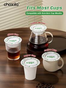 choxila 10/30/50pcs Middle Eastern Pattern UFO Coffee Filter Papers, Disposable Hand Drip Coffee Filters With Traditional Prints, Suitable For Home, Office, Travel And Specialty Coffee Enthusiasts - Multicolor - View 3