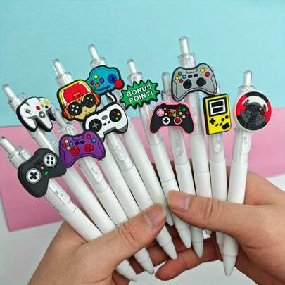 5/10 chiếc bút bi ngòi rút thiết kế chủ đề trò chơi, viết mượt, đồ dùng văn phòng & trường học, phù hợp làm quà thưởng lớp học, quà tặng tiệc và quà tặng vui nhộn cho game thủ