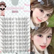 Mi giả MIXIAOHE Innocent Deer, 60/100 chùm, dung tích lớn, dải đen mỏng, độ cong chữ C, thiết kế phân đoạn tự nhiên, mềm mại, kích thước 10-13mm, mi giả tự làm trông như thật, hoàn hảo cho người mới bắt đầu trang điểm hàng ngày. - Xem 10