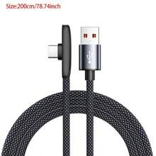 Cable de datos USB-C trenzado de carga súper rápida de 100W, universal - Negro - Ver 10