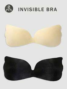 1/2 Pcs Type Invisible Bras Push-Up , Summer Strapless Bras Lingerie For Women Sticky Bra,Suitable For Bikini For Strapless Evening Dresses - Multicolor - View 24