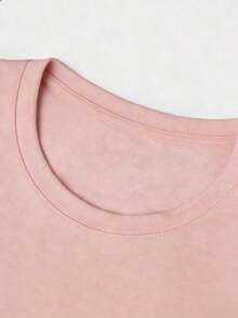 Camiseta de manga corta con cuello redondo, estampado de cachorro de dibujos animados y vino tinto.Nueva camiseta de mujer minimalista con diseño lindo, de ajuste holgado para uso casual y vacaciones.Prenda de vestir diaria y casual adecuada para días festivos como el Día de San Valentín, el regreso a clases, el Día del Maestro.Camiseta de manga corta holgada y cómoda, de alta calidad, para uso casual y versátil en verano. - Rosa - Ver 4