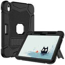 适用于 iPad A16 11 英寸/9/8/7 英寸/10.2 英寸/Galaxy Tab A11 Plus/A9 Plus 的保护套，带可调节支架，防震 - 黑色 - 查看 13