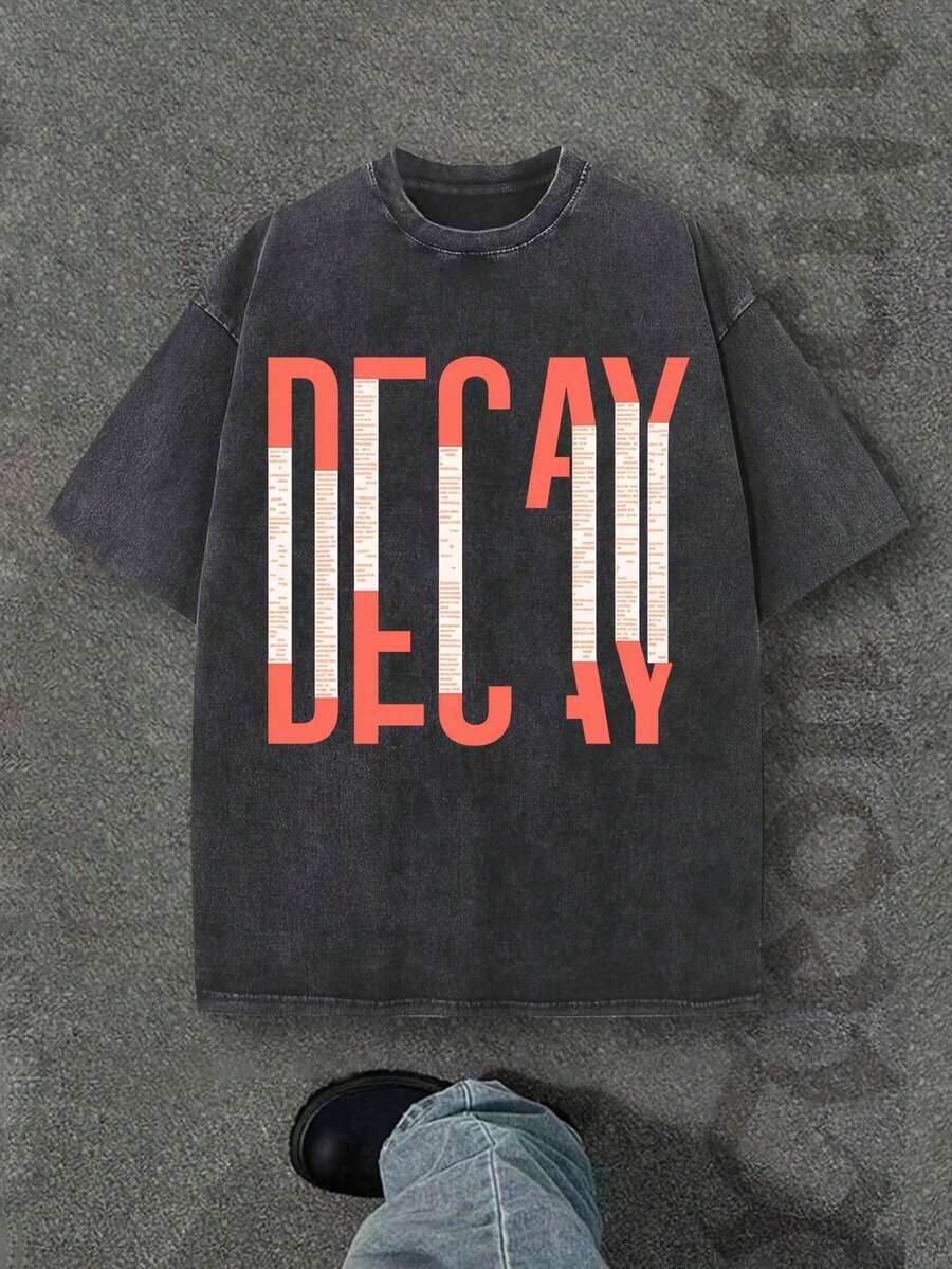 Camiseta casual vintage cómoda y lavada para mujer, camiseta de manga corta con cuello redondo,% algodón lavado y versátil para hombre, adecuada para uso diario y atuendos de, estilo unisex. - Negro - Ver 1
