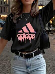 Dam-T-shirts - Svart - Visa 6