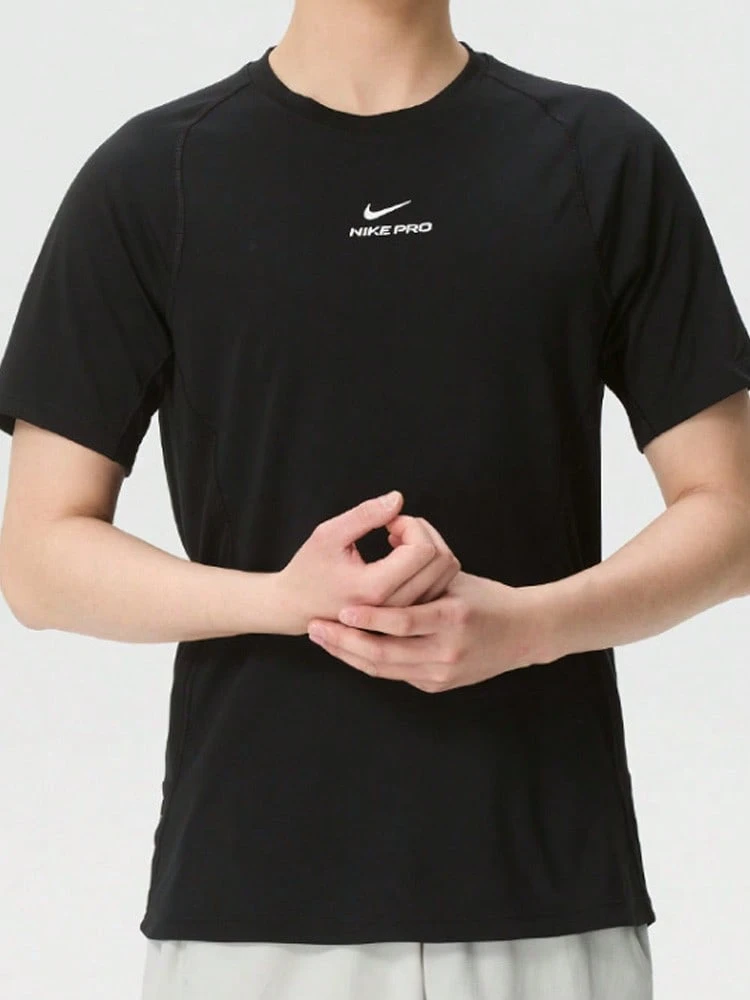 Nike Pro AS NP DF NPT SS TOP Crew Neck Stylish Soft Versatile Short-Sleeve T-Shirt For Men - Black - View 1