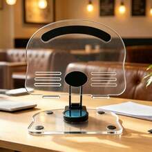 New Arrival Acrylic Tablet Stand Holder, Compatible With 4.7-13 Inch Devices, Rotatable & Foldable Desktop Slouchy Bracket, Non-Slip Multi-Functional Stand - Transparent White - View 2