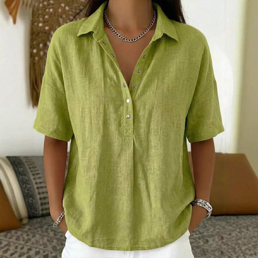 Women Blouses & Shirts - Yellow-green - View 1