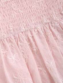 Top tubo con fruncido bordado para mujer, conjunto de estilo Y2K - Rosa - Ver 5