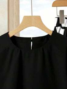 2 piezas Conjunto de top casual de unicolor + falda con estampado geométrico blanco y negro para vacaciones de mujer, Conjunto de ropa de verano para mujer, Conjunto de falda y top de verano, Conjunto de falda y top de mujer, Conjunto de falda - Multicolor 6 - Ver 5