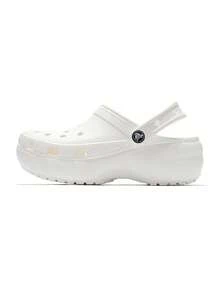 Crocs 女士镂空木屐，经典云朵木屐，室内/室外休闲运动鞋，轻便舒适拖鞋，建议选购小一码，206750-100 - 206750-100 - 查看 1