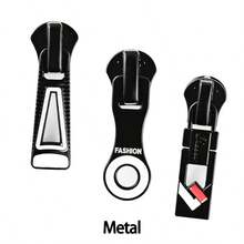 3pcs/6pcs #5 Nylon Metal Resin Zipper Pulls, Black Painted Zipper Sliders For Clothing, Bags, Luggage - Zipper Pulls - View 17