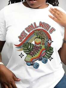 Camiseta de Patinaje sobre Ruedas, Camiseta de Patinaje, Club de Patinaje, Roller Derby, Fiesta de Cumpleaños de Patinaje sobre Ruedas, Camiseta Vintage de Roller Derby - Blanco - Ver 1