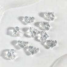 11*12mm 50顆心形散珠，心形手工珠DIY手鍊、項鍊、吊墜、珠寶配件，透明彩色玻璃珠，創意DIY裝飾珠 - 彩色 - 查看 11