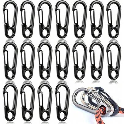 5/10/20pcs Durable Mini Outdoor Buckles, For Camping, Hiking - Spring Backpack Keychains, Backpack Accessories, Best Choice For Outdoor Enthusiasts, Practical Gifts