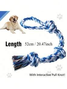 Extra Long Thick Heavy Duty Tug Rope Toy For Large And Medium Dogs - Extra Thick Anti-Chew Rope - Can Be Used For Chewing Ability Training, Tug Of War, Interactive Fetch, Obstacle Training - Durable Pet Chew Toy, Strengthens Jaw, Maintains Dental Health - Perfect For Labrador, German Shepherd, Husky And Other Dog Breeds - Indoor/Outdoor Play, Dog Rope, Large Dog Rope, Dog Chew Rope - Multicolor - View 2